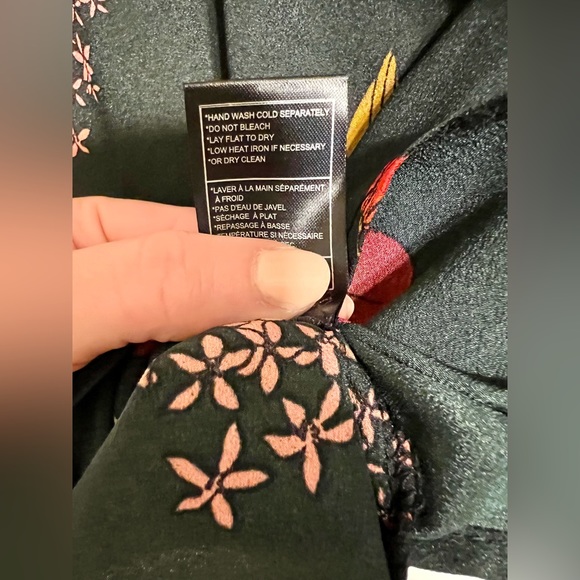 NWT Jack by BB Dakota Blouse XS Top Floral Women Short Sleeve Bohemian Green - Picture 6 of 14